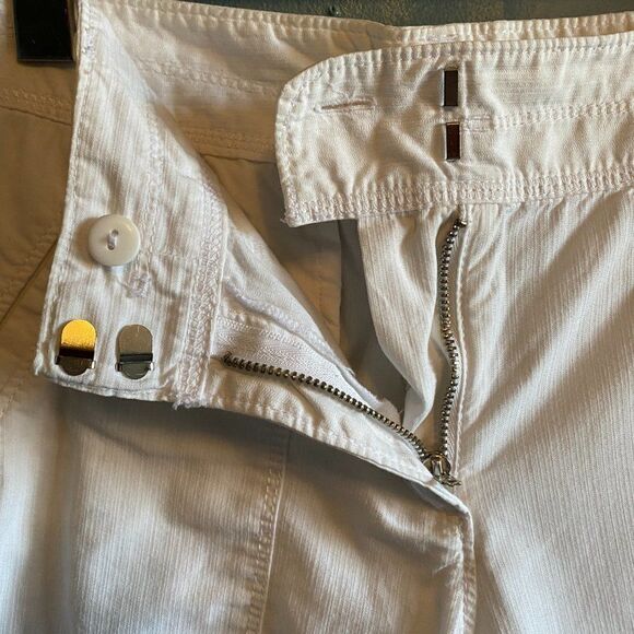ANN TAYLOR Loft Mid Rise Capri's White US 8 - Picture 4 of 8